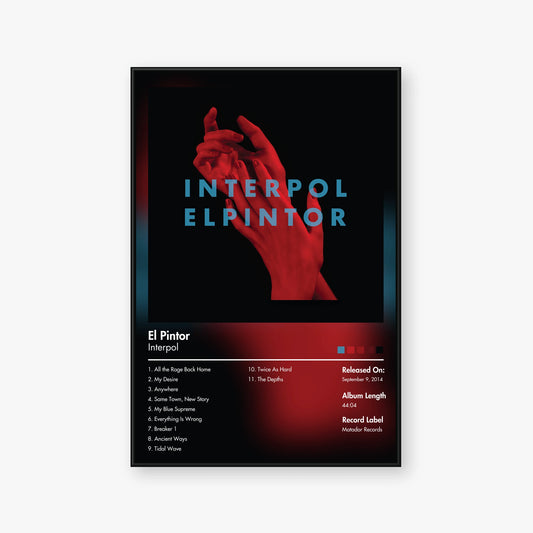 Interpol — El Pintor Album Poster — Blur frame mockup