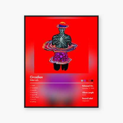 Intervals — Circadian Album Poster — Blur frame mockup