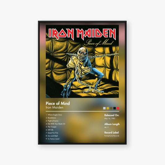 Iron Maiden — Piece of Mind Album Poster — Blur frame mockup
