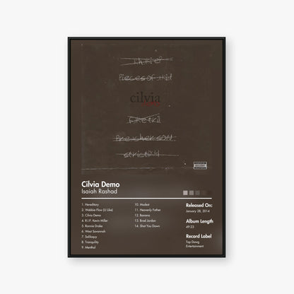 Isaiah Rashad — Cilvia Demo Album Poster — Blur frame mockup