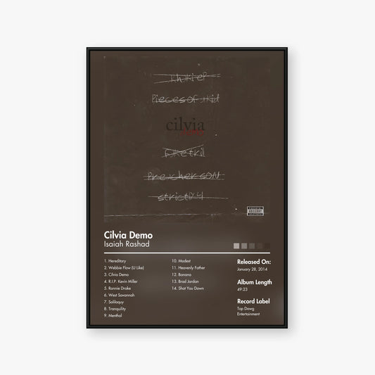 Isaiah Rashad — Cilvia Demo Album Poster — Blur frame mockup