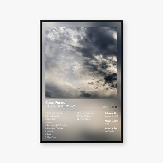 Isostatic — Cloud Forms Album Poster — Blur frame mockup