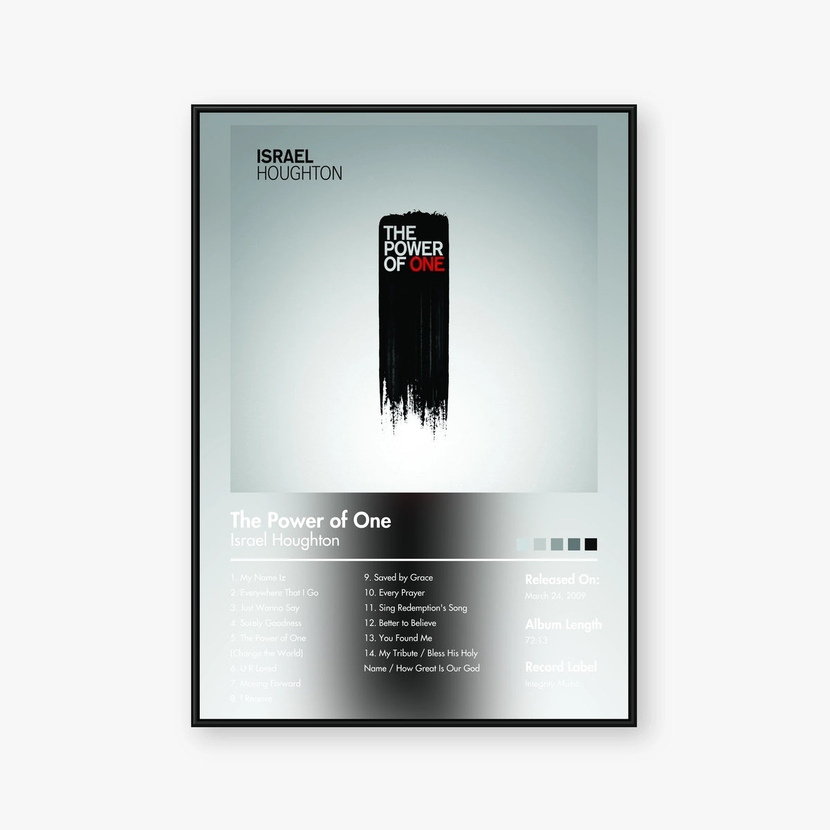 Israel Houghton — The Power of One Album Poster — Blur frame mockup