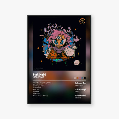 ISSBROKIE — PINK HAIR! Album Poster — Blur frame mockup