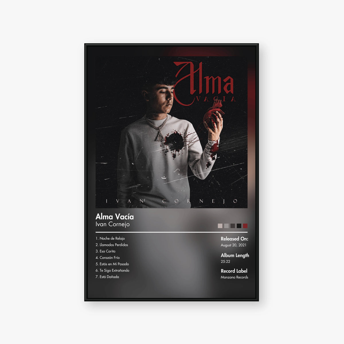 Ivan Cornejo — Alma Vacía Album Poster — Blur frame mockup