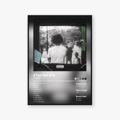 J. Cole — 4 Your Eyez Only Album Poster — Blur frame mockup