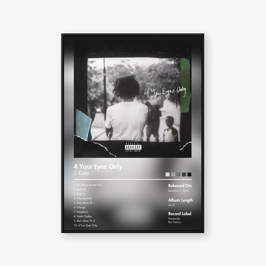 J. Cole — 4 Your Eyez Only Album Poster — Blur frame mockup