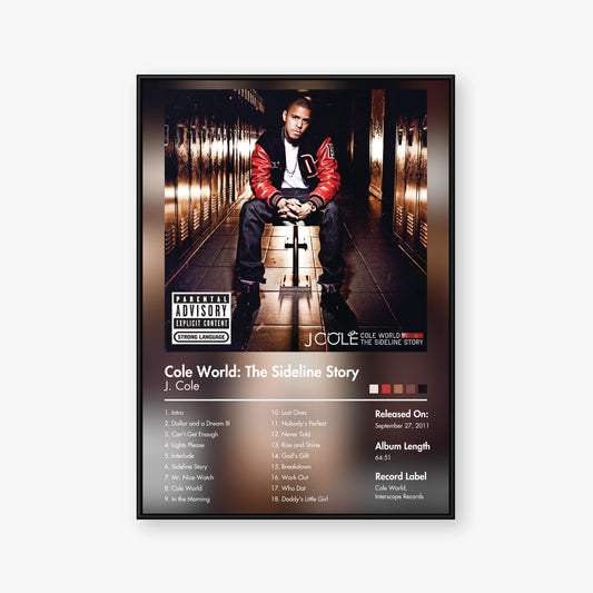 J. Cole — Cole World: The Sideline Story Album Poster — Blur frame mockup