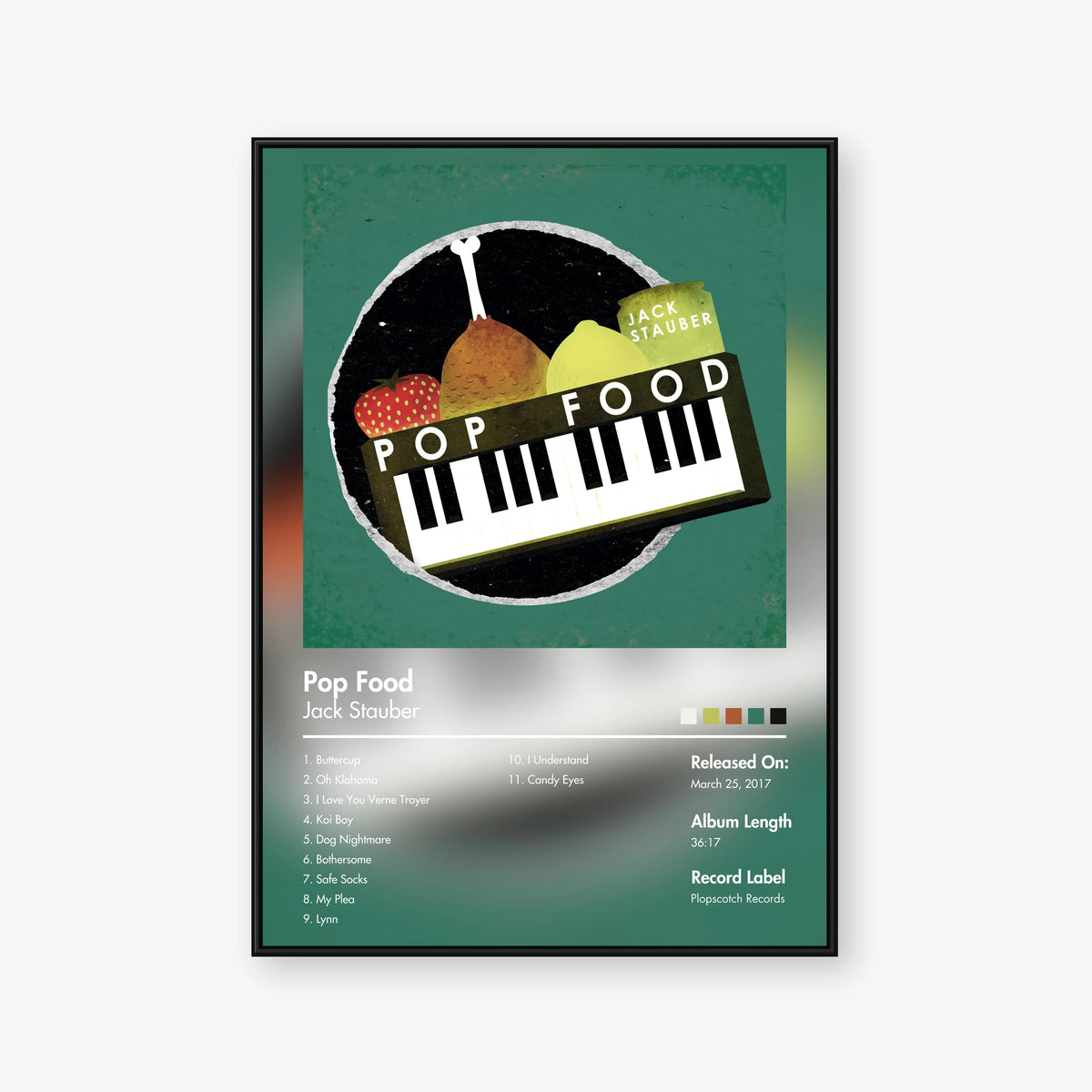 Jack Stauber — Pop Food Album Poster — Blur frame mockup