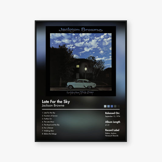 Jackson Browne — Late for the Sky Album Poster — Blur frame mockup