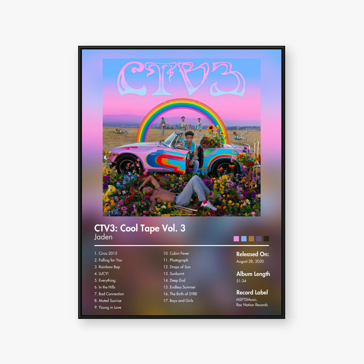 Jaden — CTV3: Cool Tape, Vol. 3 Album Poster — Blur frame mockup