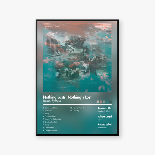 Jakub Zytecki — Nothing Lasts, Nothing's Lost Album Poster — Blur frame mockup