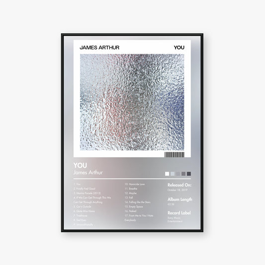 James Arthur — You Album Poster — Blur frame mockup