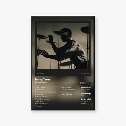 James Blake — Trying Times Album Poster — Blur frame mockup