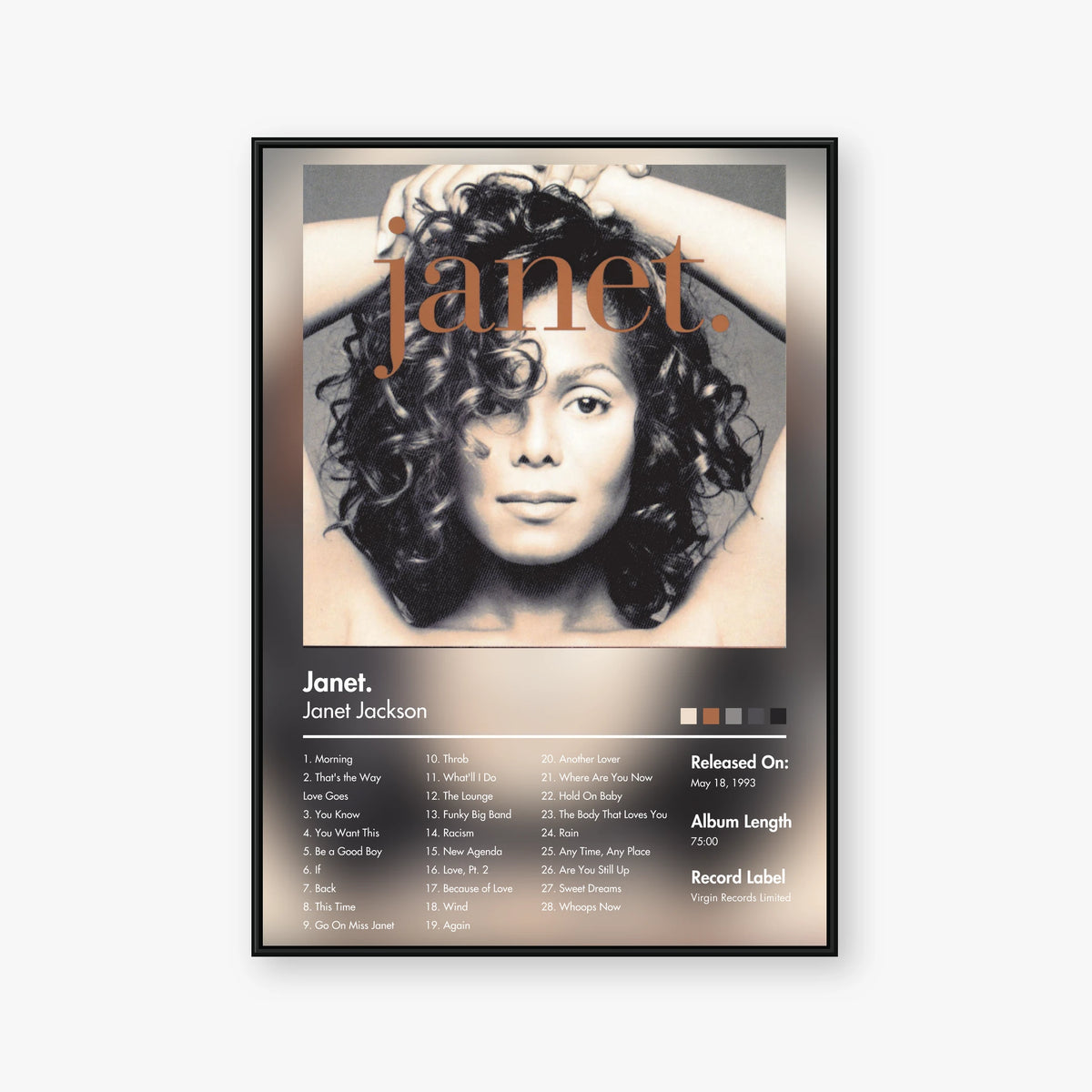 Janet Jackson — Janet. Album Poster — Blur frame mockup