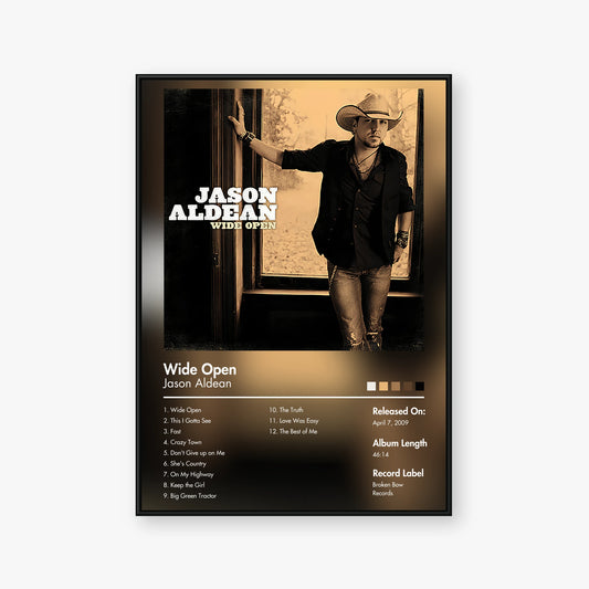 Jason Aldean — Wide Open Album Poster — Blur frame mockup