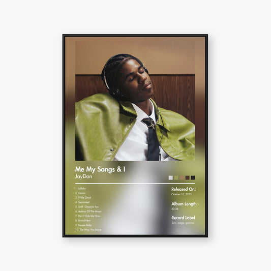 JayDon — Me My Songs & I Album Poster — Blur frame mockup