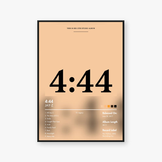 JAY-Z — 4:44 Album Poster — Blur frame mockup