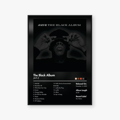 JAY-Z — The Black Album Album Poster — Blur frame mockup