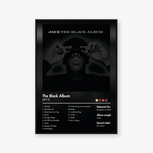 JAY-Z — The Black Album Album Poster — Blur frame mockup