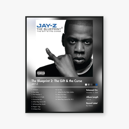 JAY-Z — The Blueprint 2: The Gift & the Curse Album Poster — Blur frame mockup