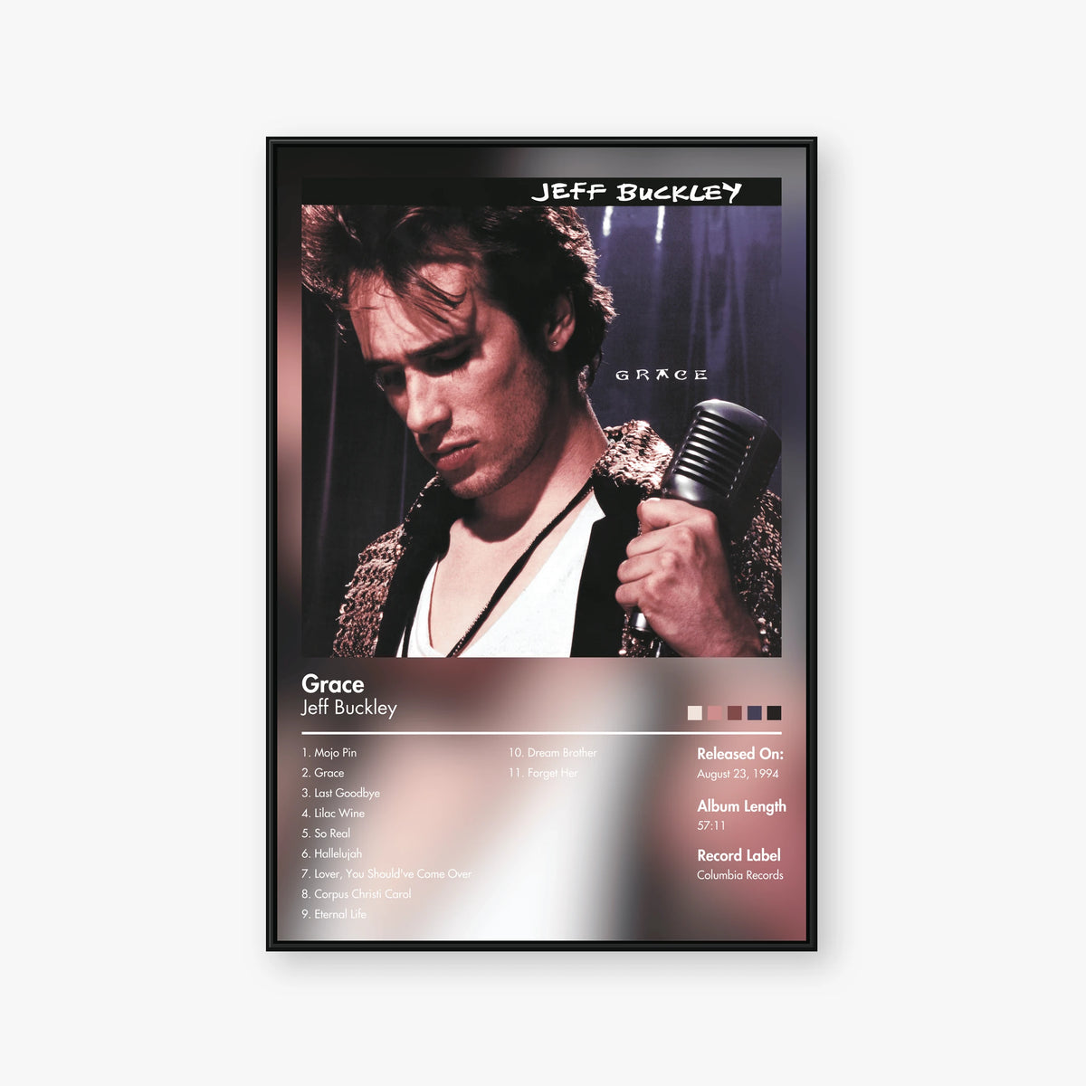 Jeff Buckley — Grace Album Poster — Blur frame mockup