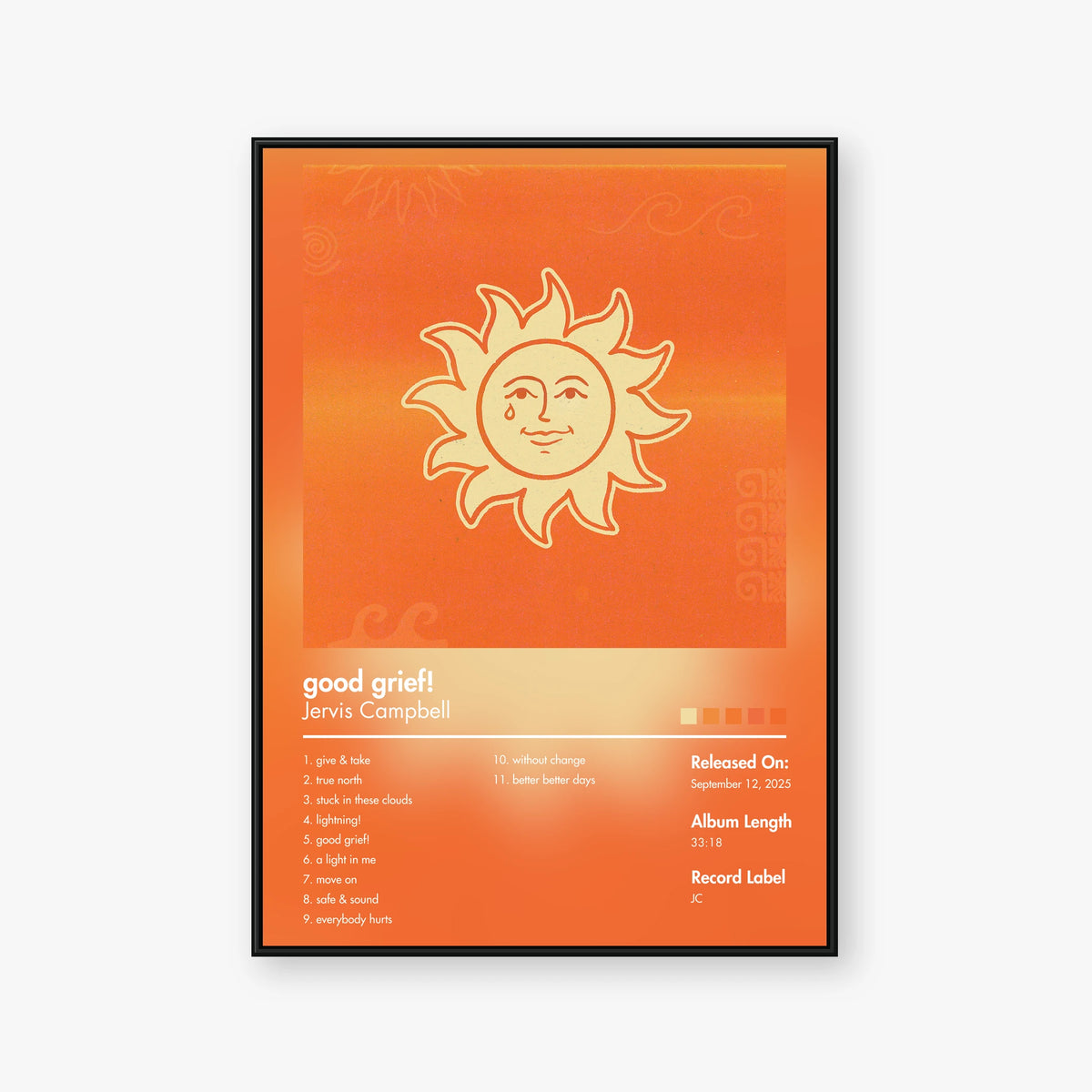 Jervis Campbell — good grief! Album Poster — Blur frame mockup