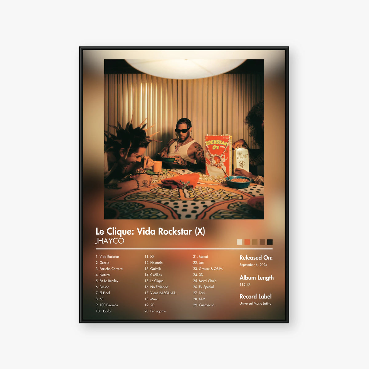 JHAYCO — Le Clique: Vida Rockstar (X) Album Poster — Blur frame mockup