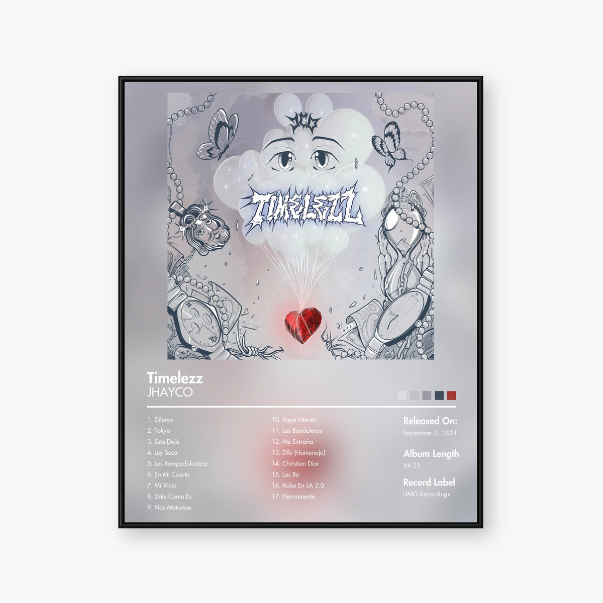 JHAYCO — Timelezz Album Poster — Blur frame mockup