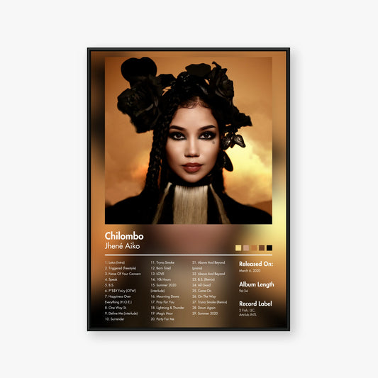 Jhené Aiko — Chilombo Album Poster — Blur frame mockup