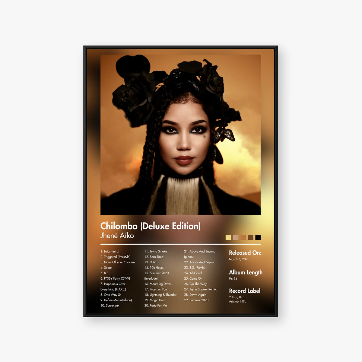 Jhené Aiko — Chilombo (Deluxe Edition) Album Poster — Blur frame mockup