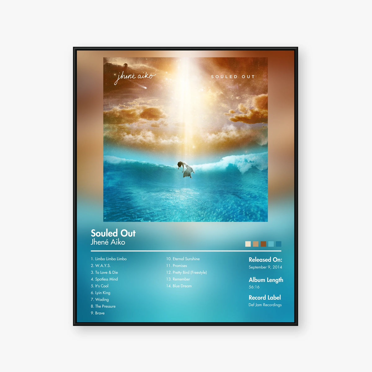 Jhené Aiko — Souled Out Album Poster — Blur frame mockup