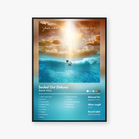 Jhené Aiko — Souled Out (Deluxe) Album Poster — Blur frame mockup