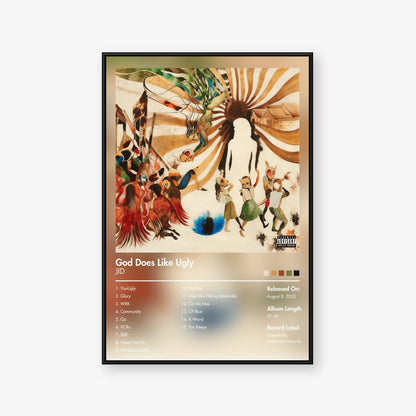 JID — God Does Like Ugly Album Poster — Blur frame mockup