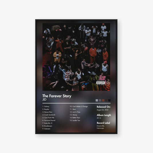 JID — The Forever Story Album Poster — Blur frame mockup