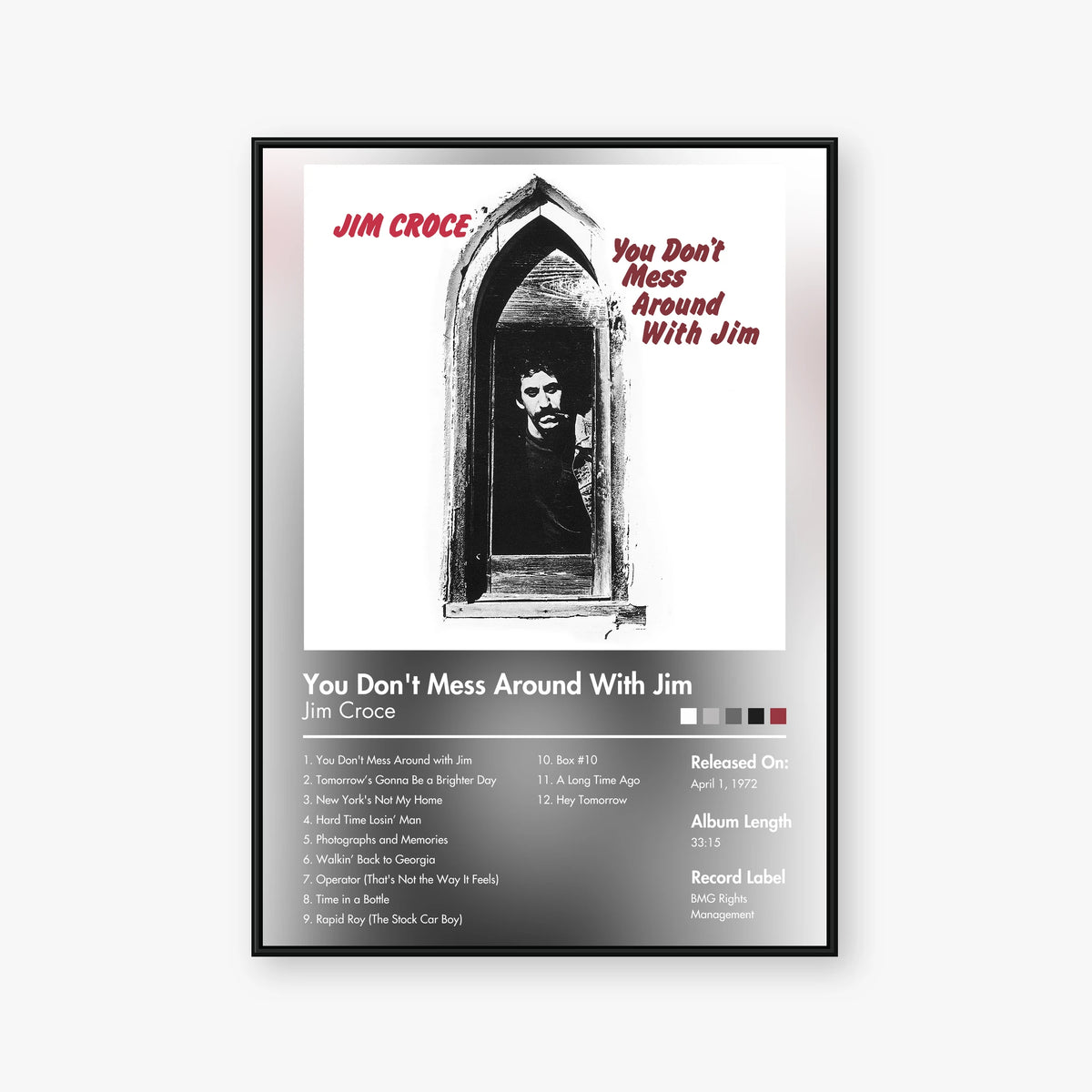 Jim Croce — You Don't Mess Around With Jim Album Poster — Blur frame mockup