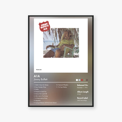 Jimmy Buffett — A1A Album Poster — Blur frame mockup
