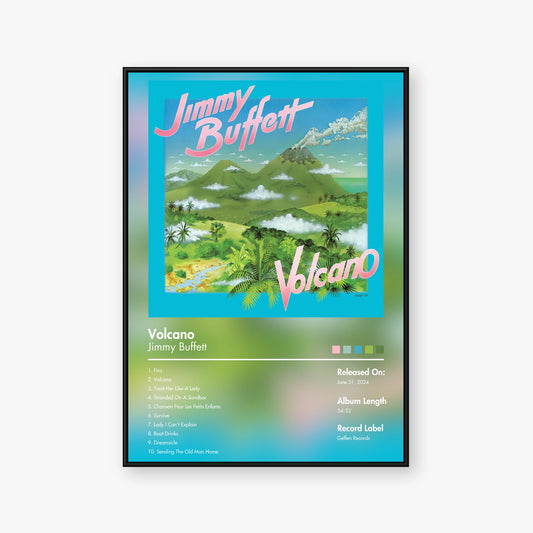 Jimmy Buffett — Volcano Album Poster — Blur frame mockup