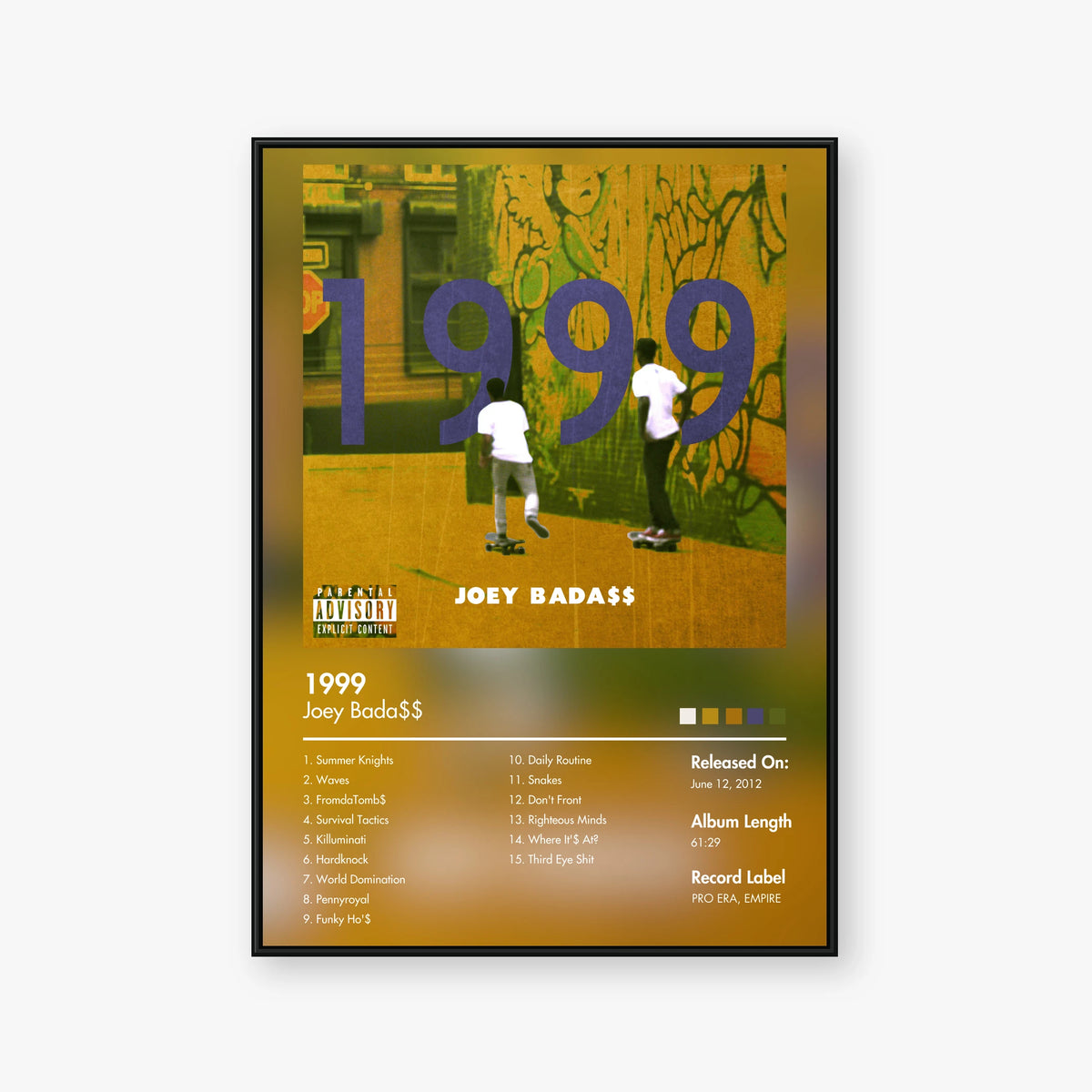 Joey Bada$$ — 1999 Album Poster — Blur frame mockup