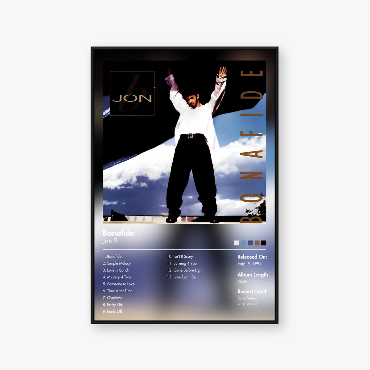 Jon B. — Bonafide Album Poster — Blur frame mockup