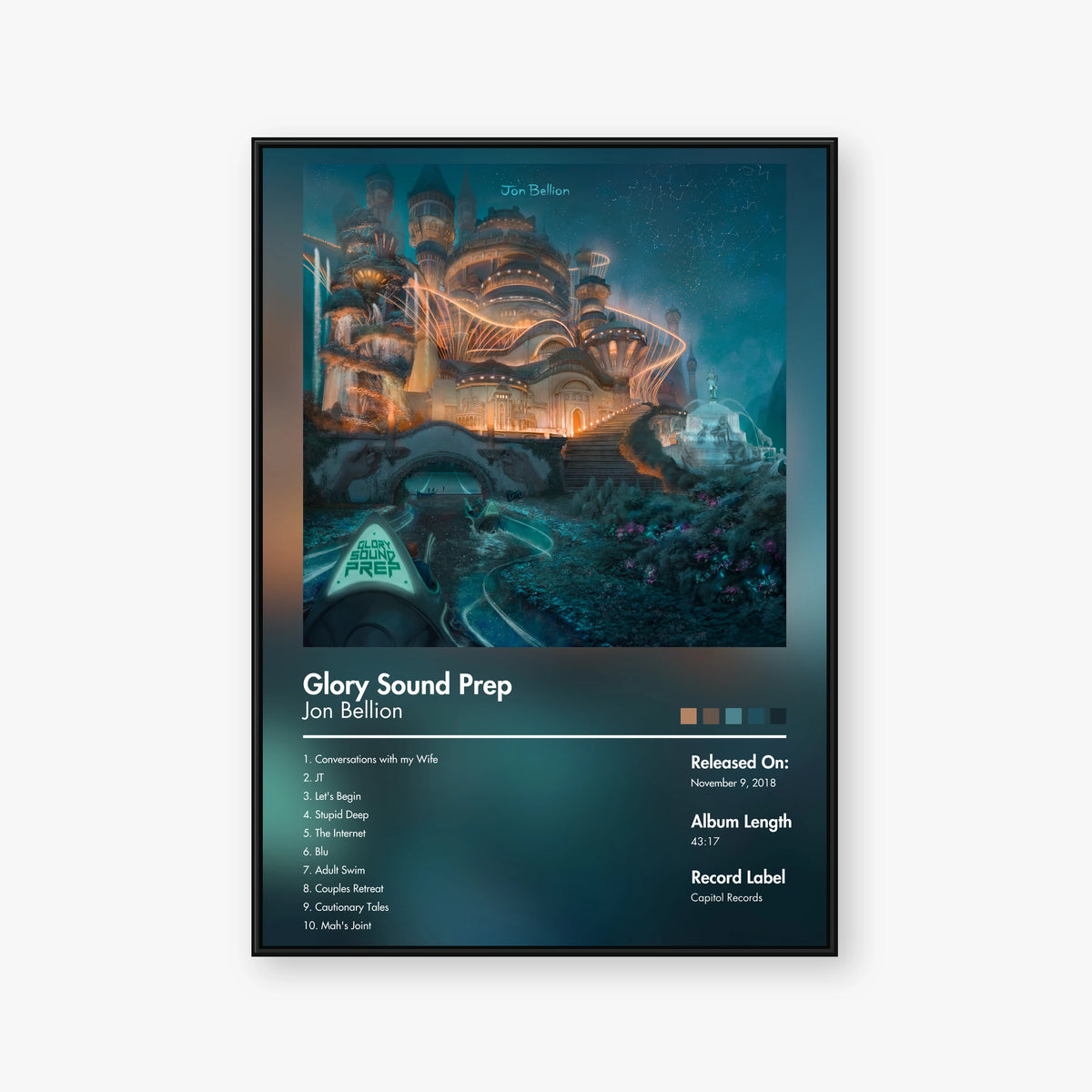 Jon Bellion — Glory Sound Prep Album Poster — Blur frame mockup