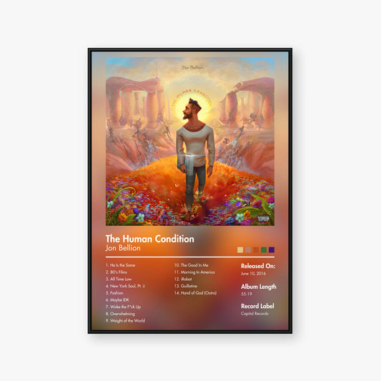 Jon Bellion — The Human Condition Album Poster — Blur frame mockup