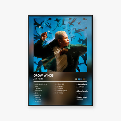 Jon Keith — GROW WINGS Album Poster — Blur frame mockup