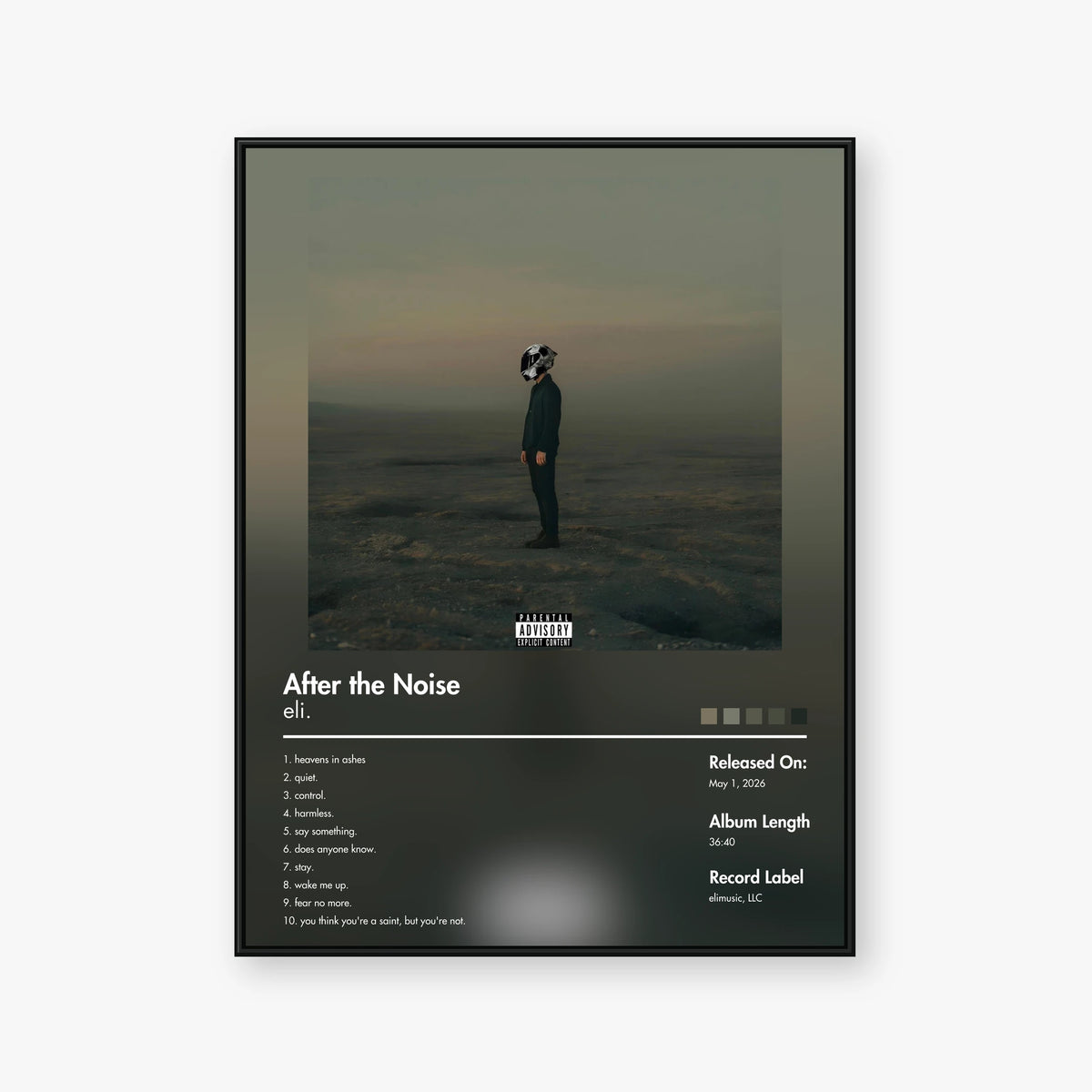 Jonas Doon — after the noise Album Poster — Blur frame mockup
