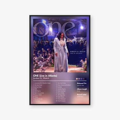Jordan G. Welch — ONE (Live in Atlanta) Album Poster — Blur frame mockup