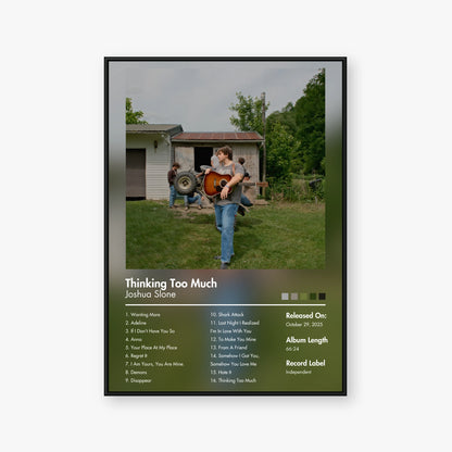 Joshua Slone — Thinking Too Much Album Poster — Blur frame mockup