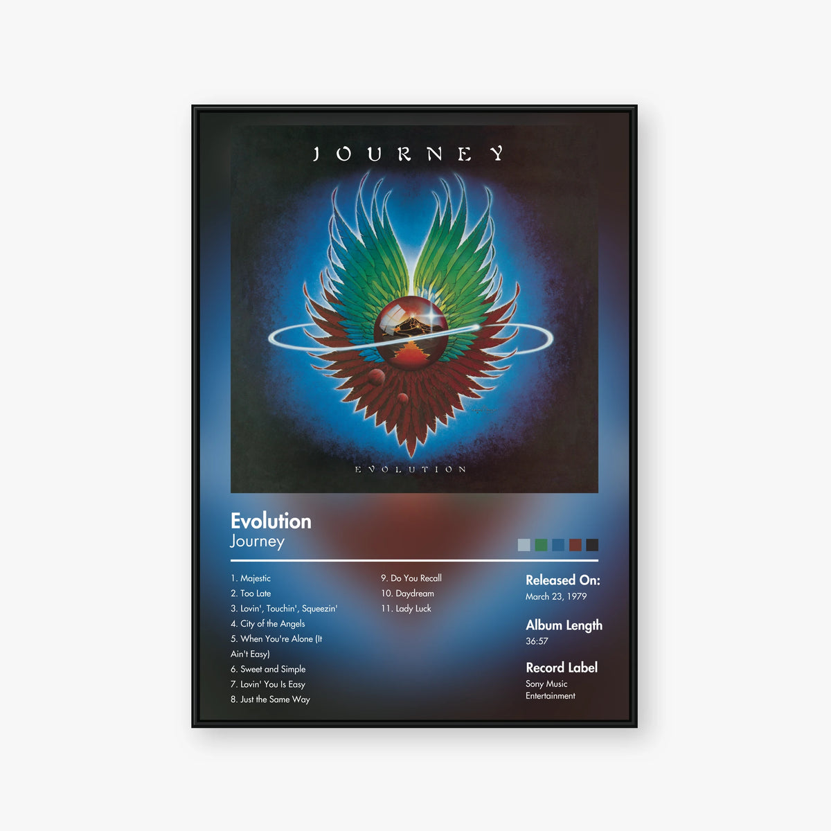 Journey — Evolution Album Poster — Blur frame mockup