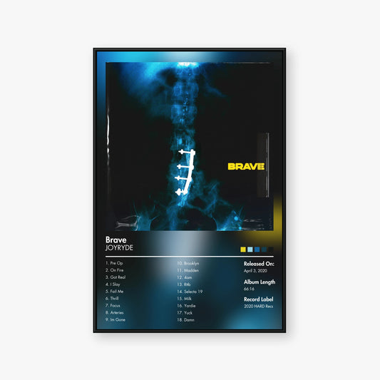 JOYRYDE — BRAVE Album Poster — Blur frame mockup