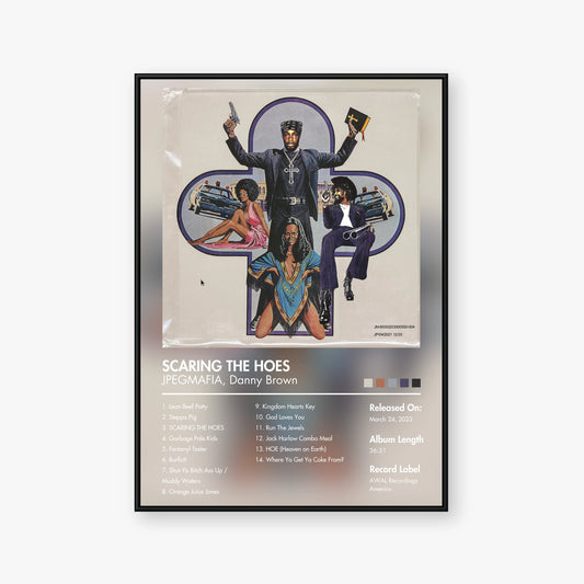 JPEGMAFIADanny Brown — SCARING THE HOES Album Poster — Blur frame mockup
