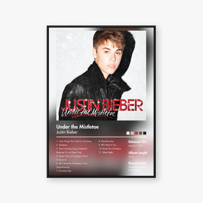 Justin Bieber — Under the Mistletoe Album Poster — Blur frame mockup